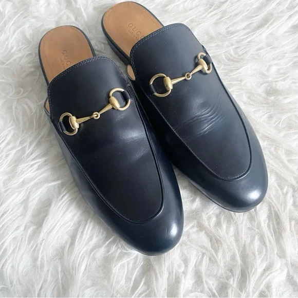 Gucci Princetown Horsebit Leather Slipper Mule Black Size 39 - Picture 10 of 11